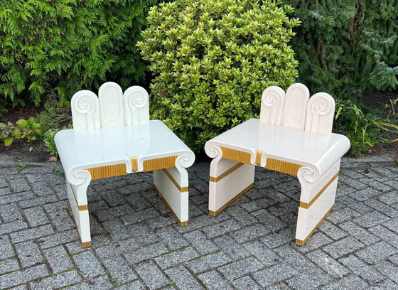 Image 1 of 2x Art Deco Beistelltische