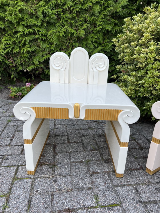 Image 1 of 2x Art Deco Beistelltische