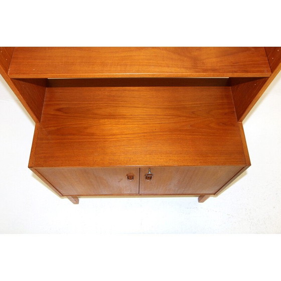 Image 1 of Vintage Bücherregal mit Kommode aus Buchenholz, Schweden 1960