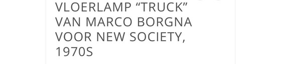 Image 1 of Stehleuchte Truck Marco Borgna