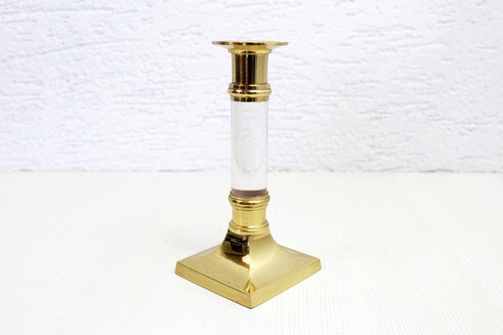 Image 1 of Vintage-Kerzenhalter aus Lucit und Messing
