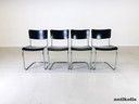4er Set Thonet Stühle S43 Mart Stam schwarz 1980er
