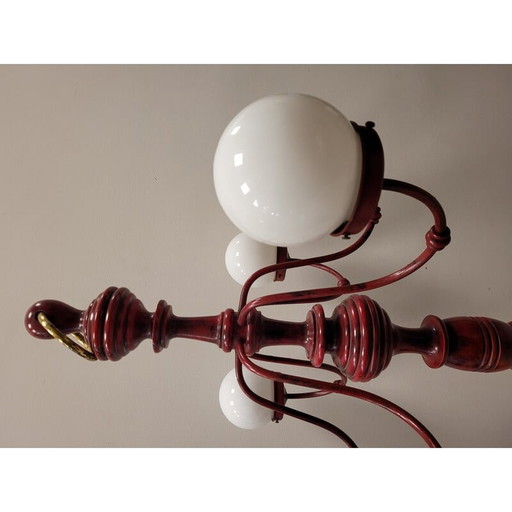 Vintage Stehlampe in rot decapé, Frankreich 1960