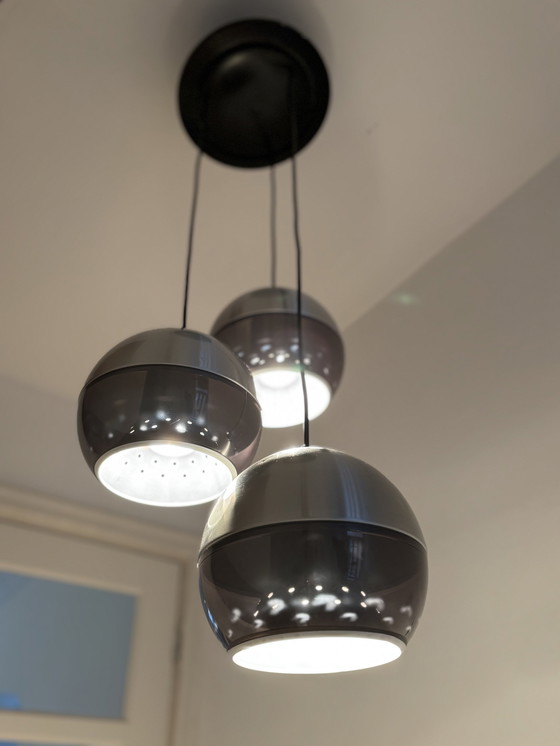 Image 1 of Vintage Dijkstra Cluster Lampe Drei Glühbirnen 1970er