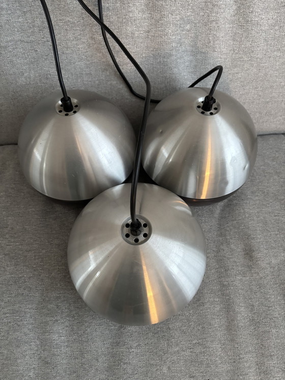 Image 1 of Vintage Dijkstra Cluster Lampe Drei Glühbirnen 1970er