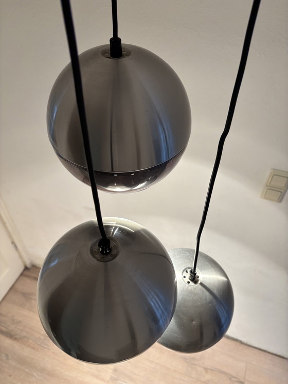 Image 1 of Vintage Dijkstra Cluster Lampe Drei Glühbirnen 1970er