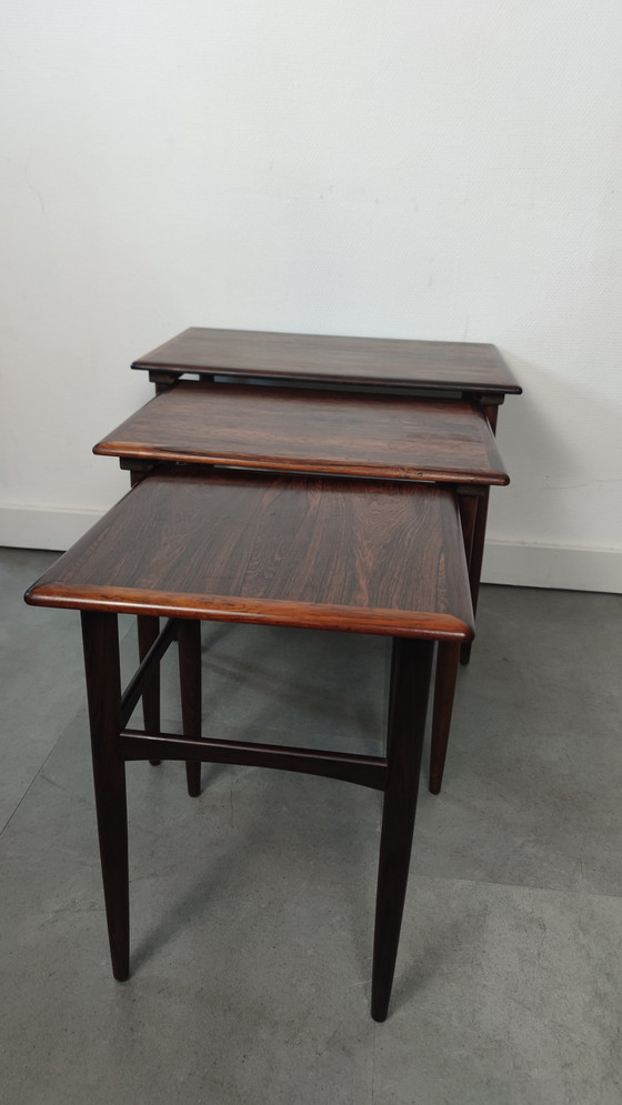 Image 1 of Vintage Danish Mimetype aus Palisanderholz (3er-Set)
