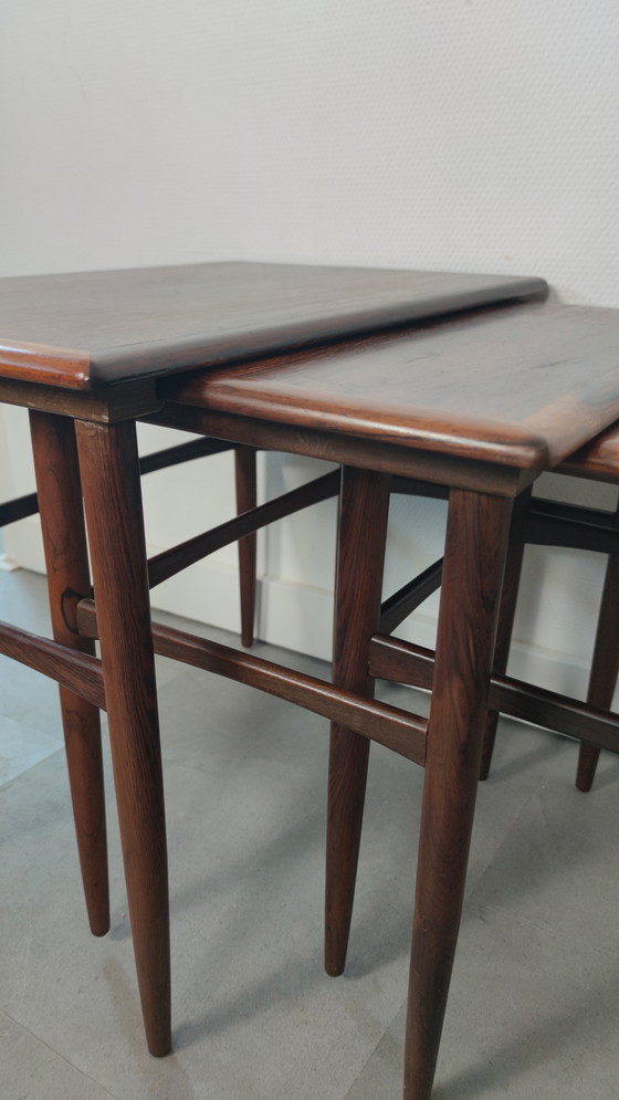 Image 1 of Vintage Danish Mimetype aus Palisanderholz (3er-Set)