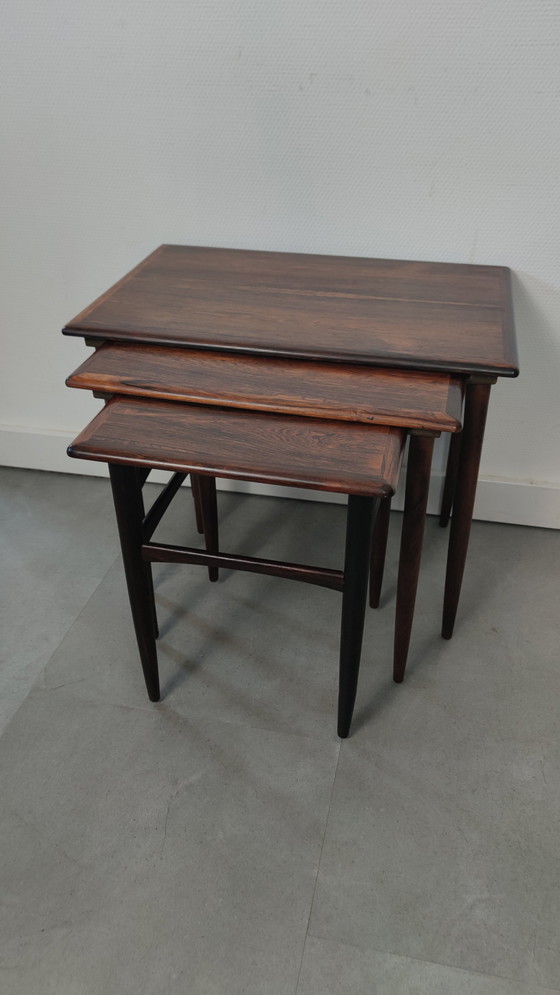 Image 1 of Vintage Danish Mimetype aus Palisanderholz (3er-Set)