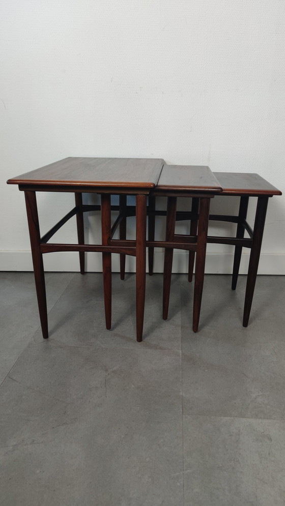Image 1 of Vintage Danish Mimetype aus Palisanderholz (3er-Set)