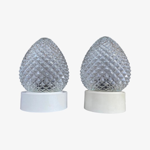 Kiefernzapfen-Nachtlichter aus Glas | 2er-Set