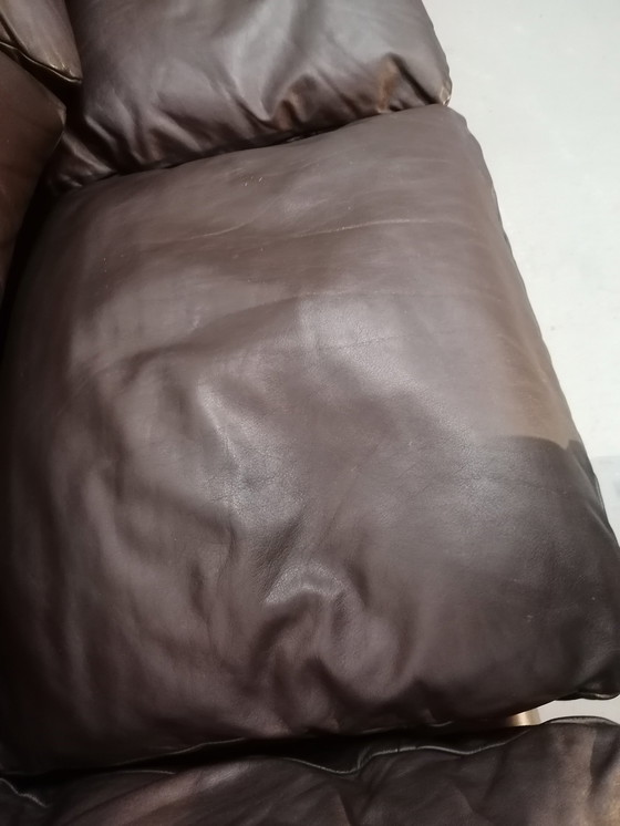 Image 1 of Leder-Sofa Cassina Maralunga 3-Sitzer, 60Er 70Er Jahre