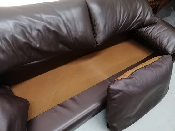Image 1 of Leder-Sofa Cassina Maralunga 3-Sitzer, 60Er 70Er Jahre
