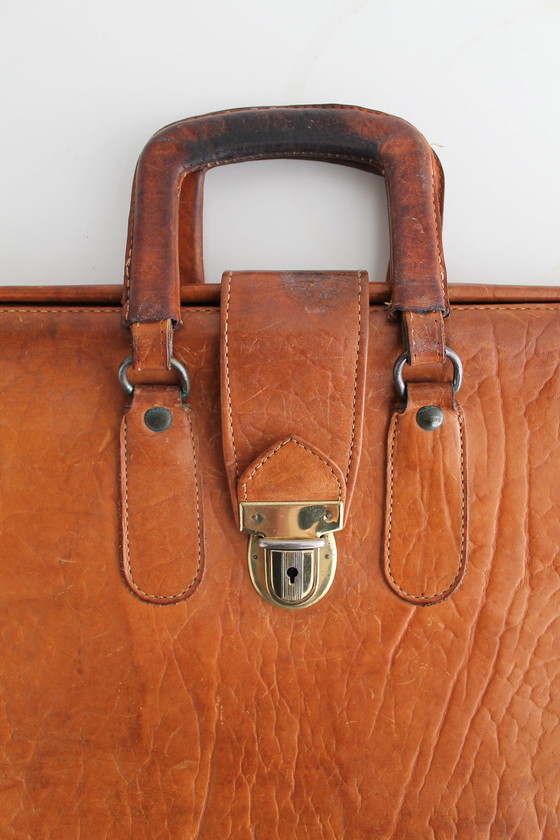 Image 1 of Leder-Aktenkoffer aus den 1950er Jahren