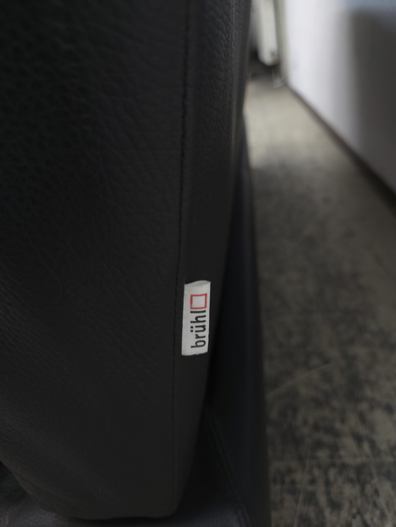 Image 1 of Brühl Moule Sofa Schwarz Designersofa Ledersofa Couch Funktion