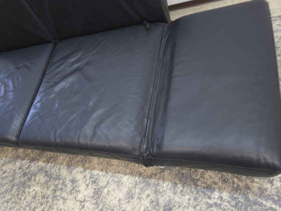 Image 1 of Brühl Moule Sofa Schwarz Designersofa Ledersofa Couch Funktion