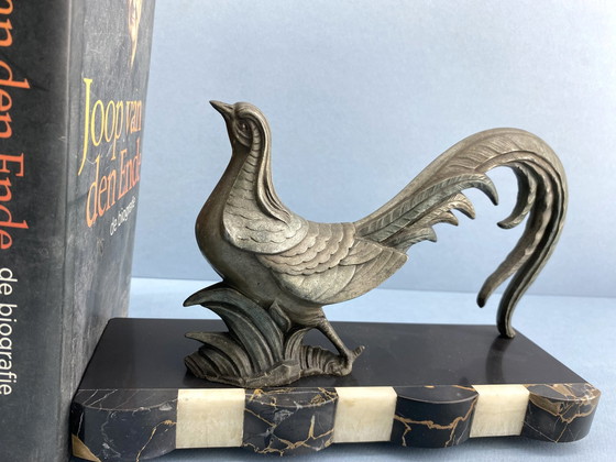 Image 1 of Set Art Deco Buchstützen mit Fasanen