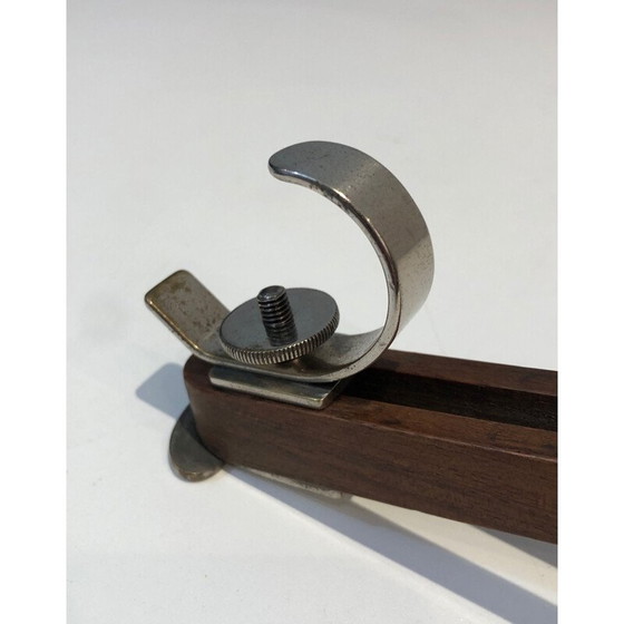Image 1 of Flaschenhalter aus Holz, Messing und Chrom, Frankreich 1930
