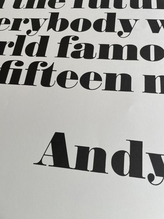 Image 1 of Andy Warhol, In the future, 1968 von John Melin für das Modern Museet entworfen