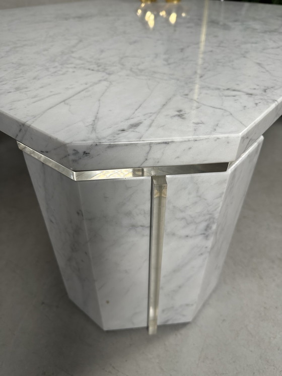 Image 1 of Vintage Couchtisch - Carrara-Marmor
