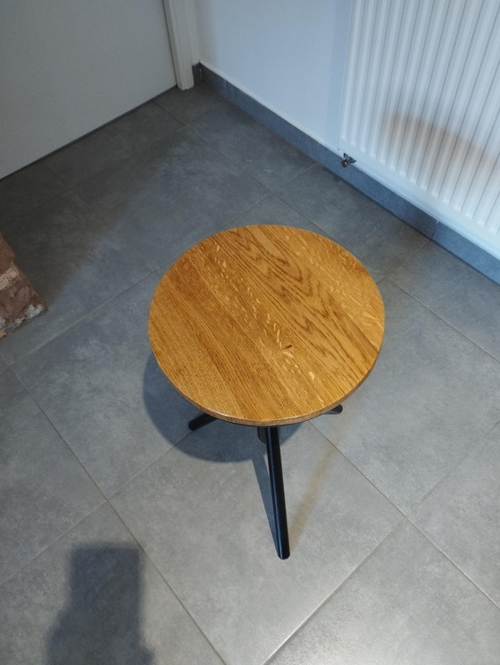 Image 1 of Vintage Hocker, Indus Typ, Dreibein, Verstellbare Sitzfläche