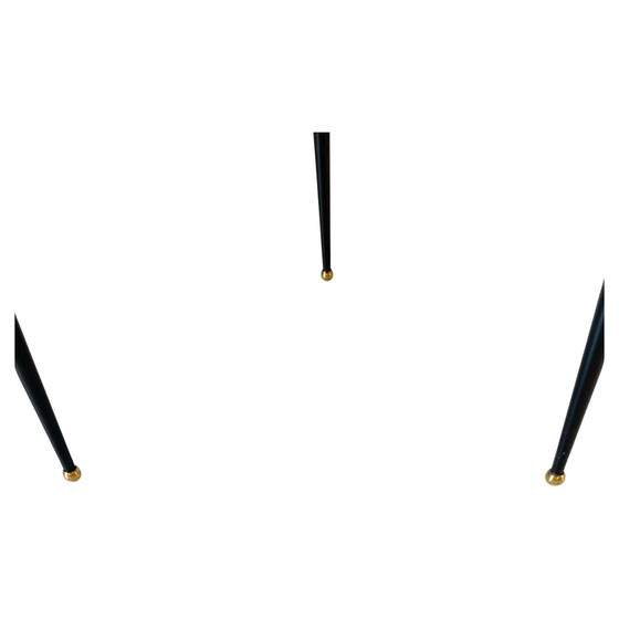 Image 1 of 1X Mid Century Modern Marmorierte Glas Runde Couchtisch In Der As