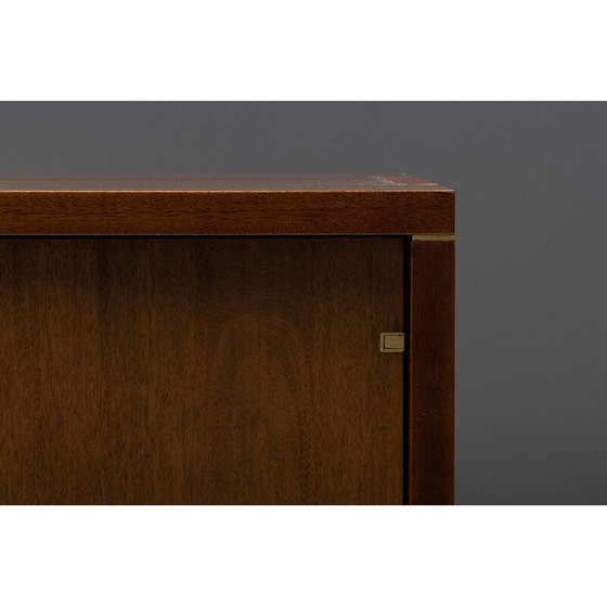 Image 1 of Vintage-Schrank aus Nussbaum und Messing von Pierre Balmain, Frankreich 1980er Jahre