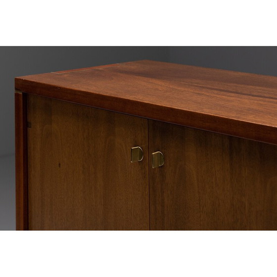 Image 1 of Vintage-Schrank aus Nussbaum und Messing von Pierre Balmain, Frankreich 1980er Jahre