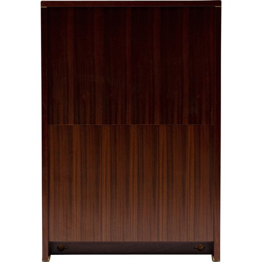 Vintage-Schrank aus Nussbaum und Messing von Pierre Balmain, Frankreich 1980er Jahre