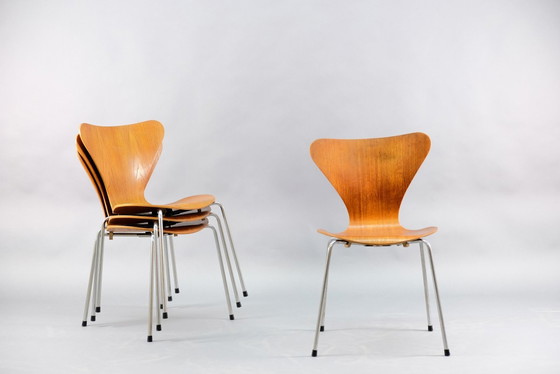 Image 1 of Mid-Century Teak Dining Chairs from Wilde+Spieth, Set of 4