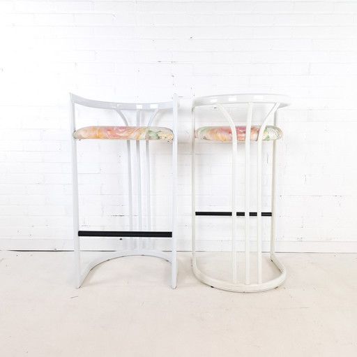 2X Vintage Barhocker Memphis Milano