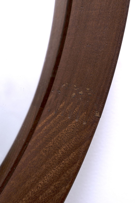 Image 1 of Runder Spiegel mit Teakrahmen