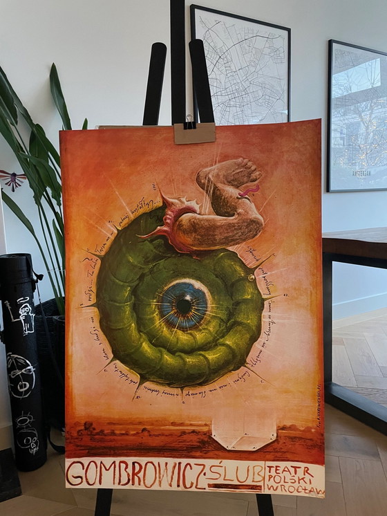 Image 1 of Franciszek A.B. Bilberstein-Starowieyski (1930-2009), Gombrowicz, 1975, Plakat Nr., P-7, Original-Theaterplakat,