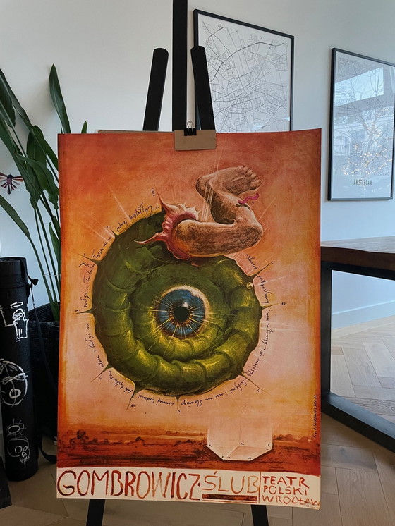 Image 1 of Franciszek A.B. Bilberstein-Starowieyski (1930-2009), Gombrowicz, 1975, Plakat Nr., P-7, Original-Theaterplakat,