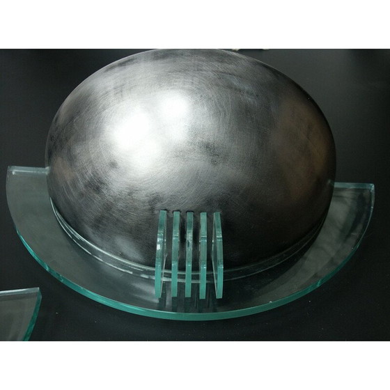 Image 1 of Ein Paar Vintage-Wandleuchten aus Metall und Plexiglas, 1970