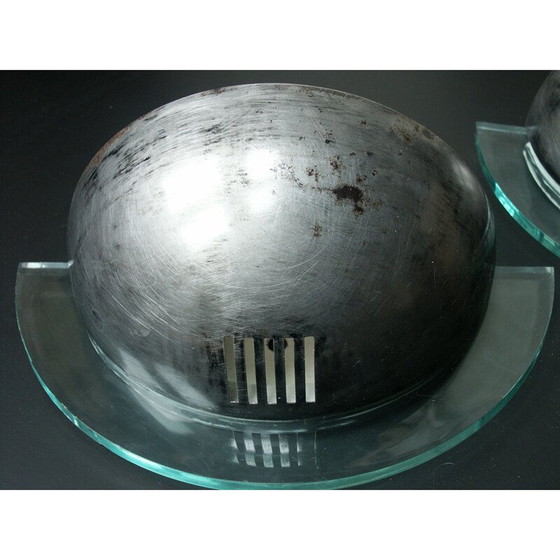 Image 1 of Ein Paar Vintage-Wandleuchten aus Metall und Plexiglas, 1970