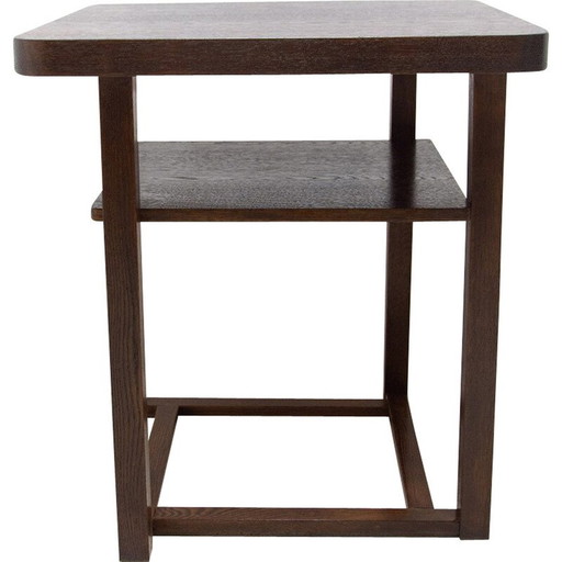 Mid Century Couchtisch aus Eichenholz, Tschechoslowakei 1950er Jahre