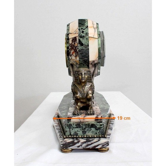 Image 1 of Vintage Art Deco Kamineinsatz aus Marmor und Bronze, 1940