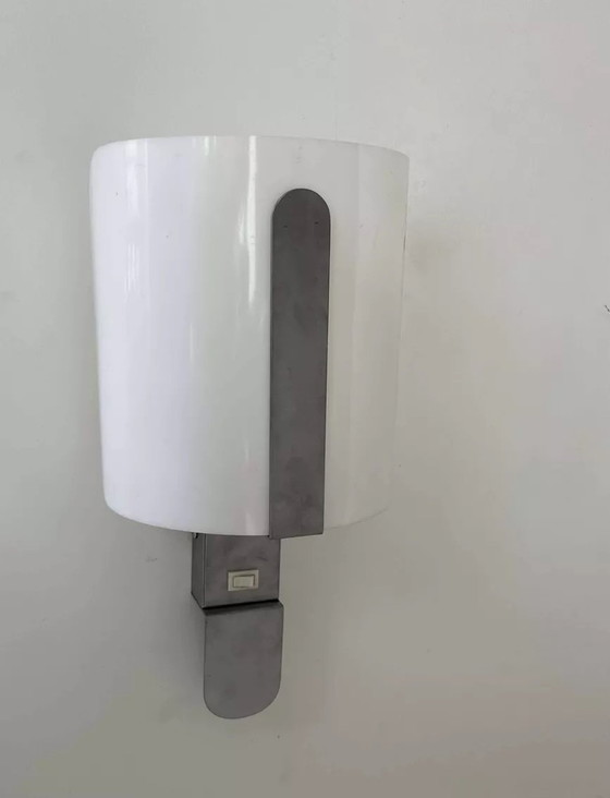 Image 1 of Arlus Wandleuchte aus Perspex Und Gebürstetem Metall, Frankreich 1970