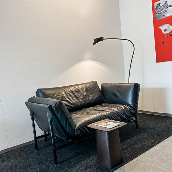 Image 1 of Dema - Rataplan Sofa - Leder schwarz - 150 cm Breite - Klassiker