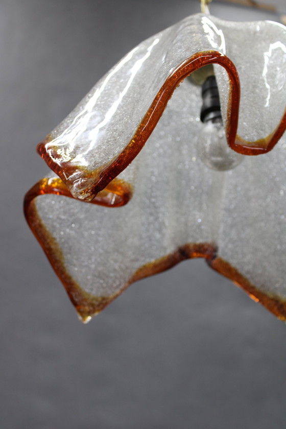 Image 1 of 1980S Große Muranoglas-Hängeleuchte, Italien