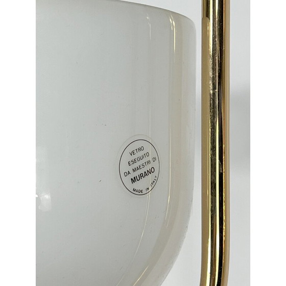 Image 1 of Vintage Tischlampe aus Messing und Glas, 1970er Jahre