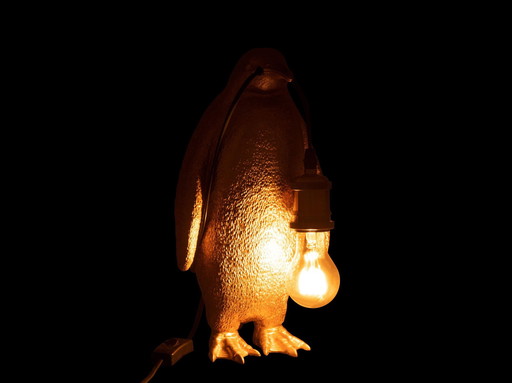 Tischlampe Pinguin Gold