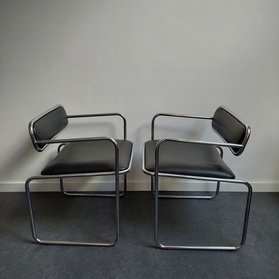 Image 1 of 4x Sigma bauhaus mid century stuhl