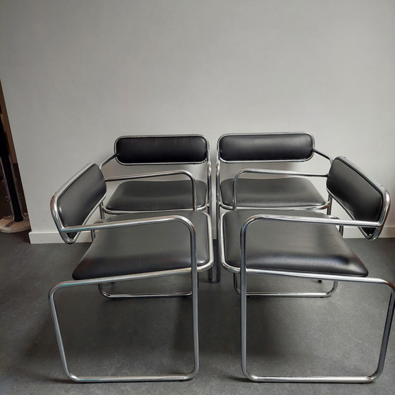 Image 1 of 4x Sigma bauhaus mid century stuhl