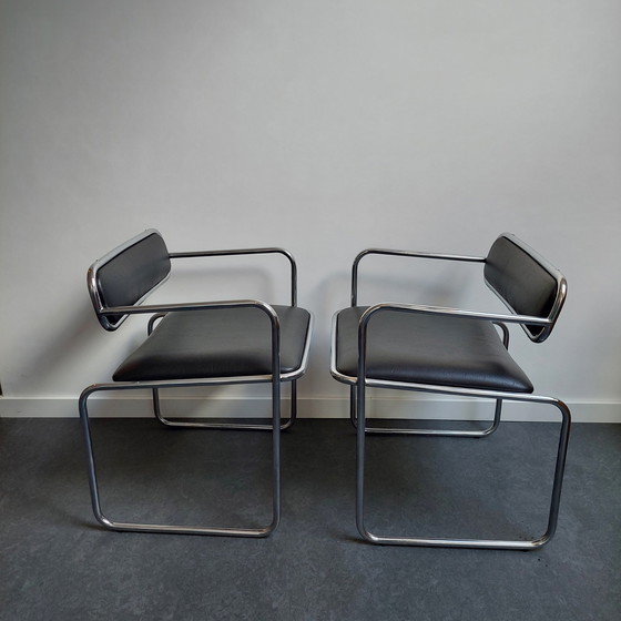 Image 1 of 4x Sigma bauhaus mid century stuhl