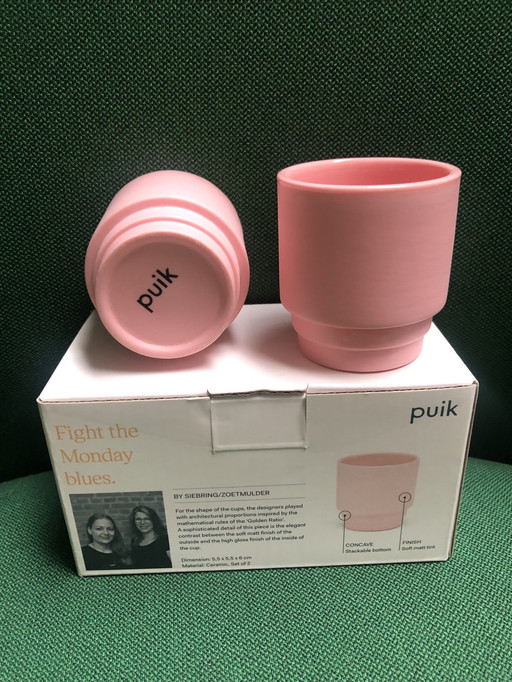 Montag Espresso Tassen Design von Puik 4 St Rosa