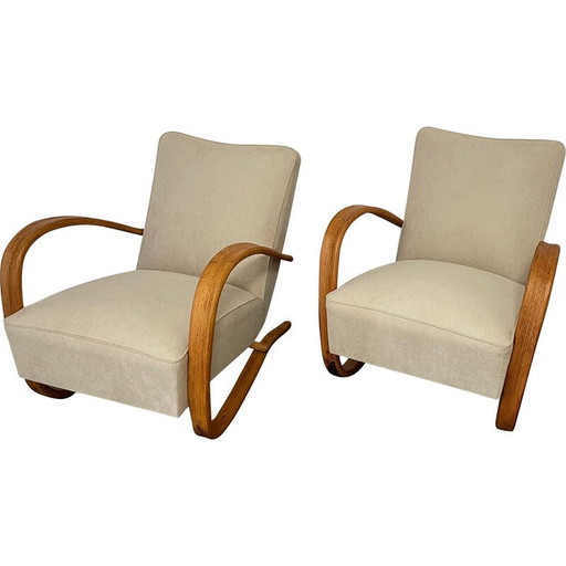 Paar Vintage-Sessel Halabala H269