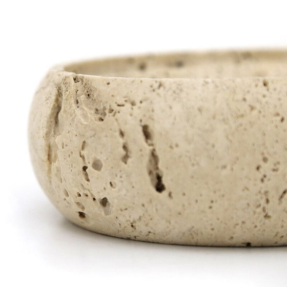 Image 1 of Schale aus Travertin, 1970er Jahre