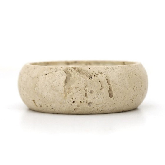 Image 1 of Schale aus Travertin, 1970er Jahre